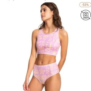 Patterned Pink Bathing Set New With Tags